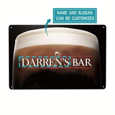 Customizable Irish Stout Beer Bar Tin Metal Signs - Personalized Plaque for Home