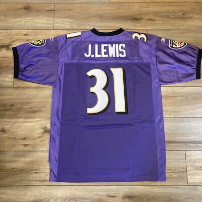 NWT Jamal Lewis Baltimore Ravens Stitched Jersey Reebok NFL Authentic Size  52