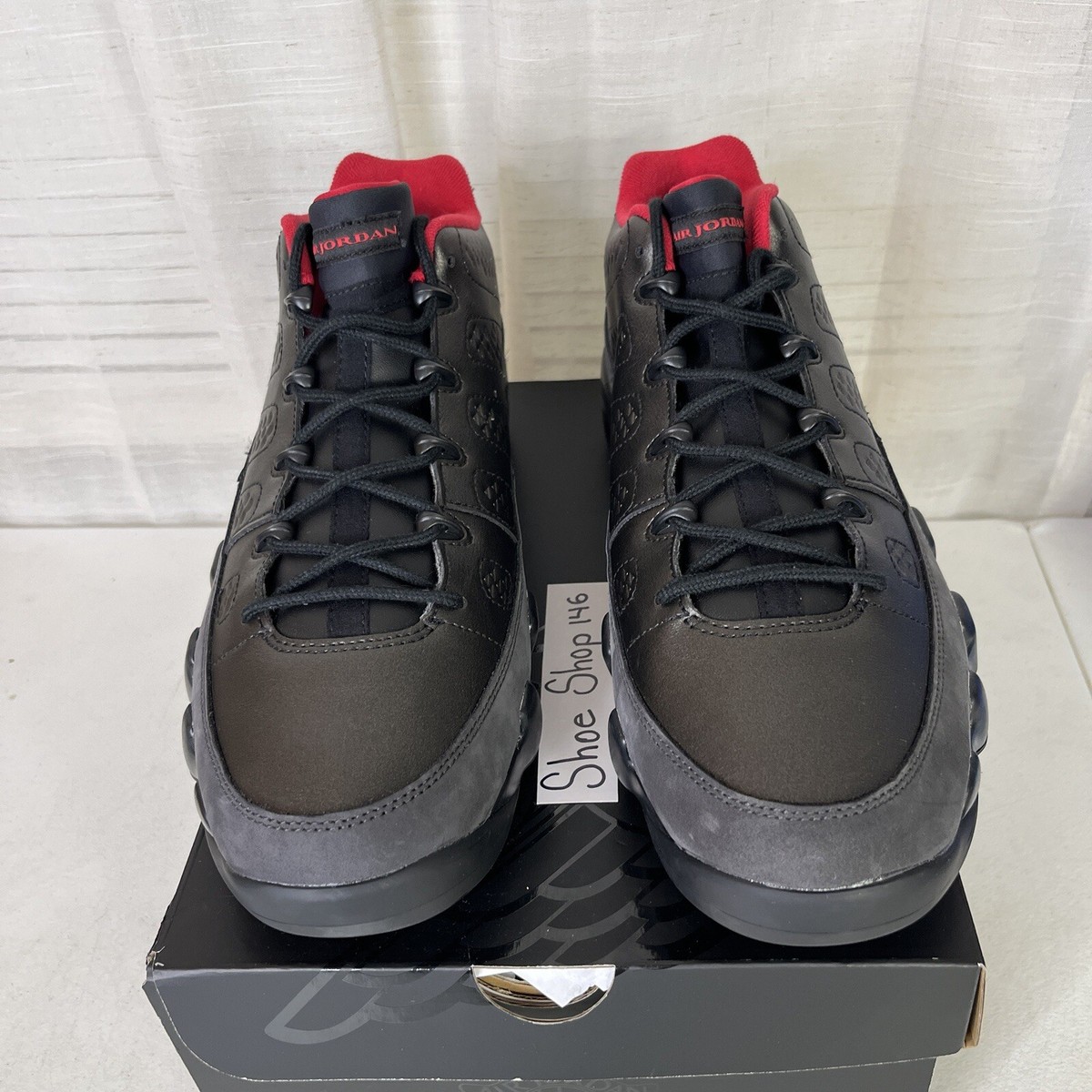 Nike Air Jordan 9 Low Golf 'Charcoal' Black True Red FJ5934-002