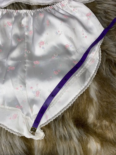 VTG Pink Floral Lingerie Babydoll Silky Shiny Nightie Hi Cut Cottagecore M USA - Picture 13 of 13