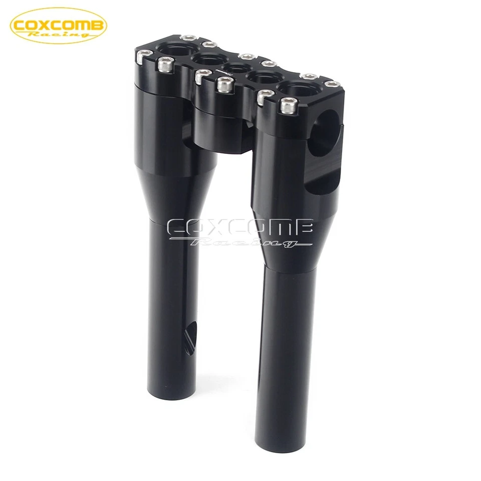 Kit de montajes elevadores de manillar de 1-1/8" de 8"+1" para Harley Sportster Electra Glide Foto 4 de 4