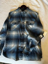 NEW With Tags Pendleton Burnside Blue Flannel Shirt Mens SZ: MEDIUM MSRP 129.00