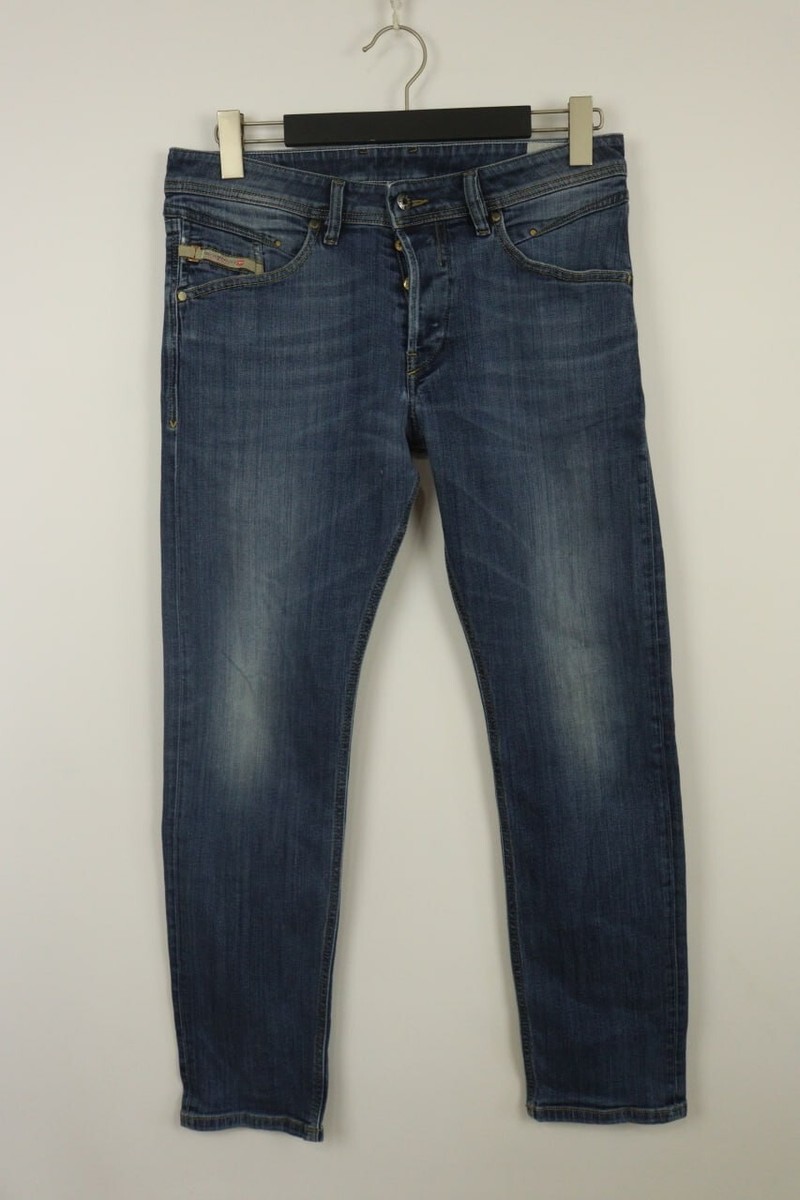 DIESEL BELTHER Denim Stretch REGULAR SLIM TAPERED Jeans W31 L34 Button Fly
