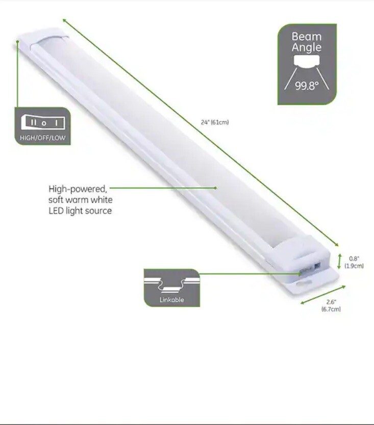 GE 24 Inch LED Premium Under Light Fixture eBay