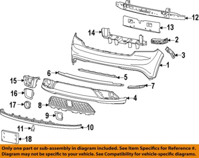 CHRYSLER OEM 14-20 Durango Front Bumper Bumper Components-Trim Molding 5113744AB