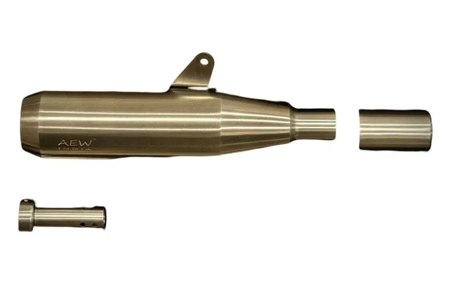 "AEW EXHAUST SILVER WITH MID PIPE & CAT" FIT FOR ROYAL ENFIELD BEAR 650 - Image 3 of 4