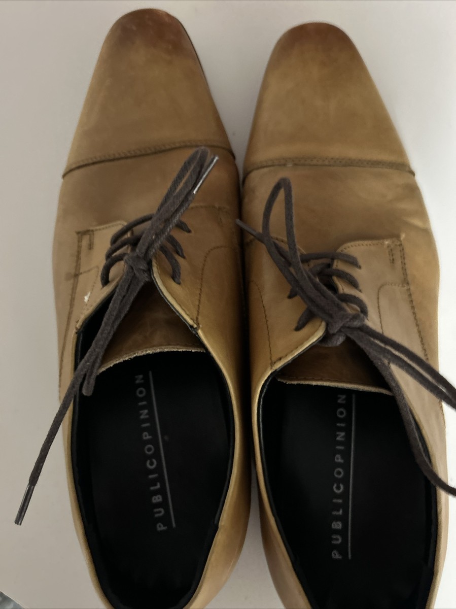 Mens Public Opinion Brown Jackson Cap Toe Derby Dress Shoes  display picture 3