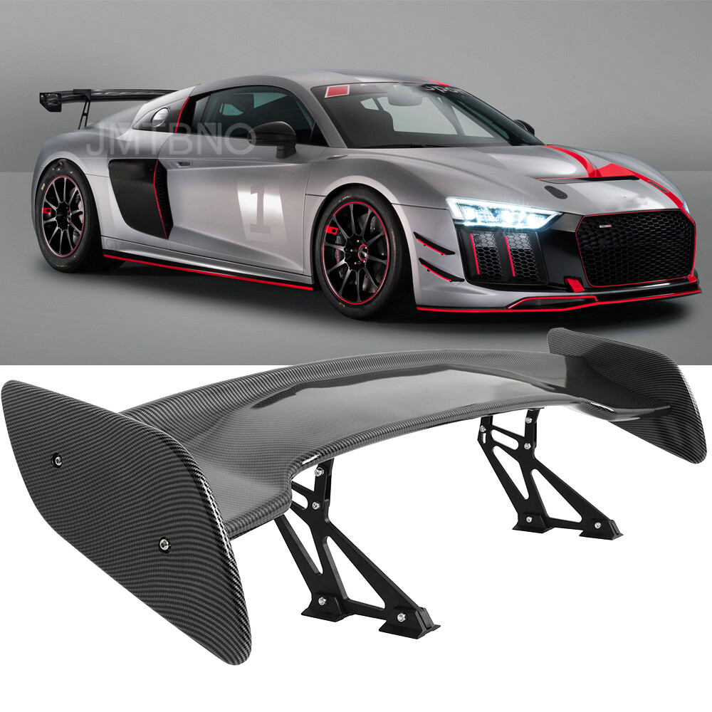 For Audi R8 2008-2023 46" Rear Trunk Spoiler Racing GT Style Wing High Stand
