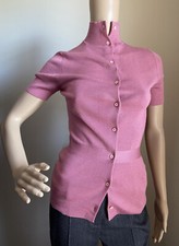 New 980 PRADA Women Cashmere/Silk Cardigan Sweater Color GERANIUM 2/38 Italy