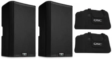 2x QSC K10.2 Active 10" 2-way 2000W PA / DJ Powered Speakers + 2x K10 Tote Bags.