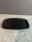 Frankoma 7PS Vintage Black Ceramic Serving Tray Plate Rectangular Dish