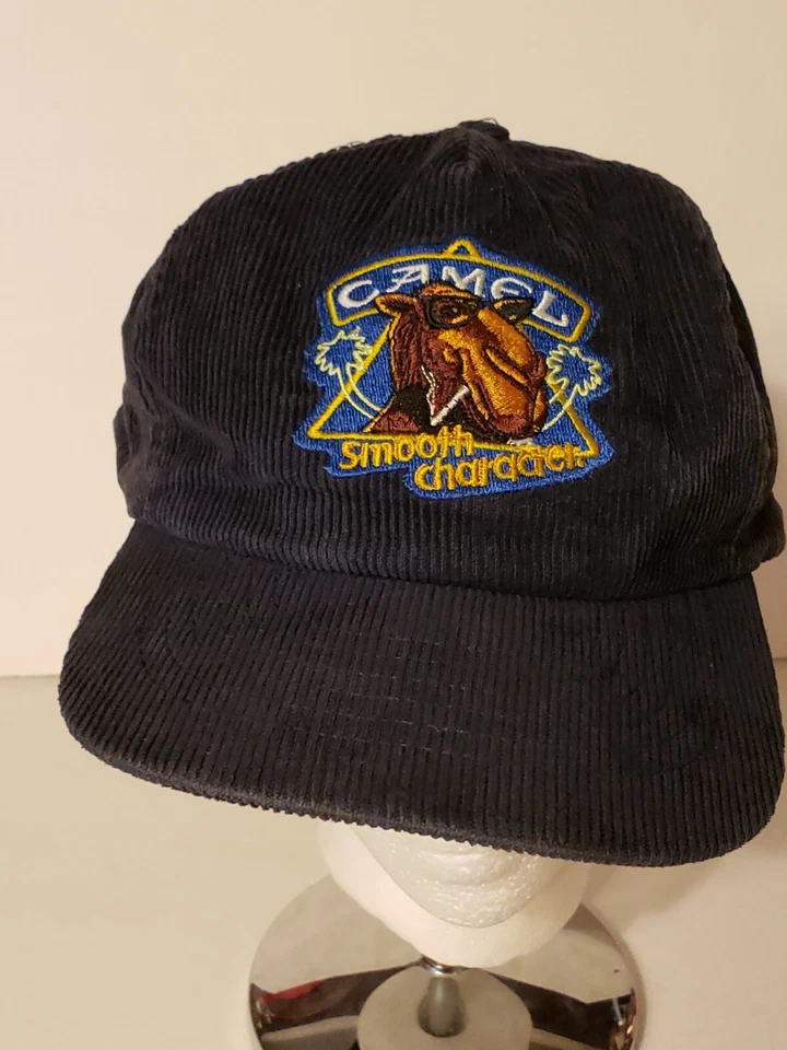 Boné vintage Joe camelo camelo cigarros veludo Snapback década de 1980 - Imagem 2 de 4