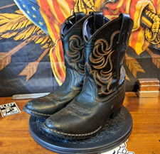 Youth Smoky Mountain Boots Black Leather Style 1575C Size 2.5