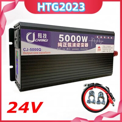 Reiner Sinus Wechselrichter DC 24V auf AC 220V Spannungswandler Inverter 5000W