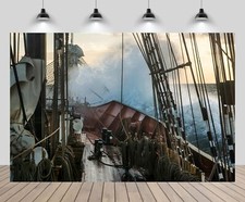 7x5ft Pirate Ship Deck Backdrop Sea Adventure Theme Party Decor