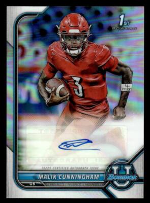 Malik Cunningham 2021-22 Bowman U Chrome Prospects Auto Lava #/199 #BCPA-MCU
