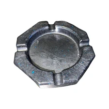 Black With Sparkling Blue Resin Ashtray Handmade 