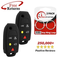 2 Keyless Entry Remote Cover Case Silicon Rubber Skin Jacket for Volvo Flip