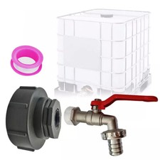 IBC Adapter mit Kugelhahn 3/4" Regenwasser 1000l Container Wassertank Kanister
