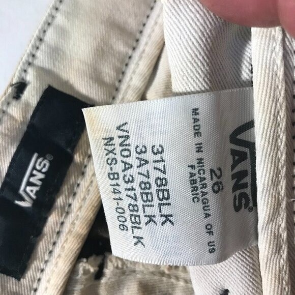 Vans Shorts Tie Dye size 26 Cotton Tied Dyed Black Vintage Skate Punk Upcycled thumbnail 5