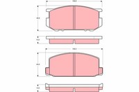 Bremsbelagsatz Scheibenbremse TRW GDB181 FüR Toyota Corolla Carina 3 2 Liftback
