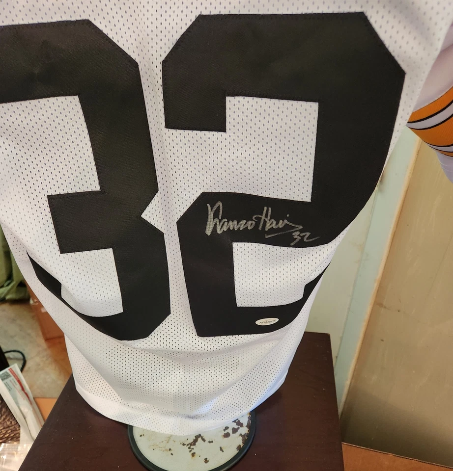 Camiseta deportiva autografiada de Franco Harris Pittsburgh Steelers con certificación Foto 2 de 4