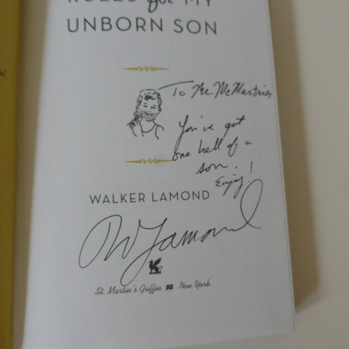 Rules for My Unborn Son Walker Lamond Hardcover Book 2009 Inscribed Signed - Picture 4 of 19