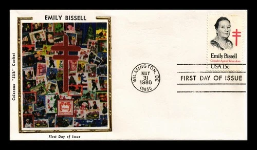DR JIM STAMPS US COVER EMILY BISSELL CHRISTMAS SEALS FDC COLORANO SILK CACHET