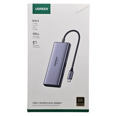 UGREEN USB C Hub 6 in 1 USB-C Multifunktionsadapter 8K 30Hz Schnellladegeschwindigkeit