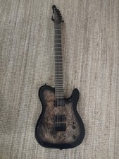 G4M 734 Pro Electric Guitar Black Burl Burst