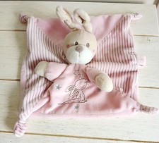 NICOTOY Simba toys doudou carré plat lapin rose étoiles KIABI
