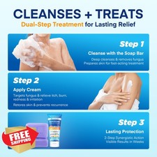 Hermon Antifungal Cream Ringworm Jock Itch Athlete's Foot 2.01 oz 2 Bars