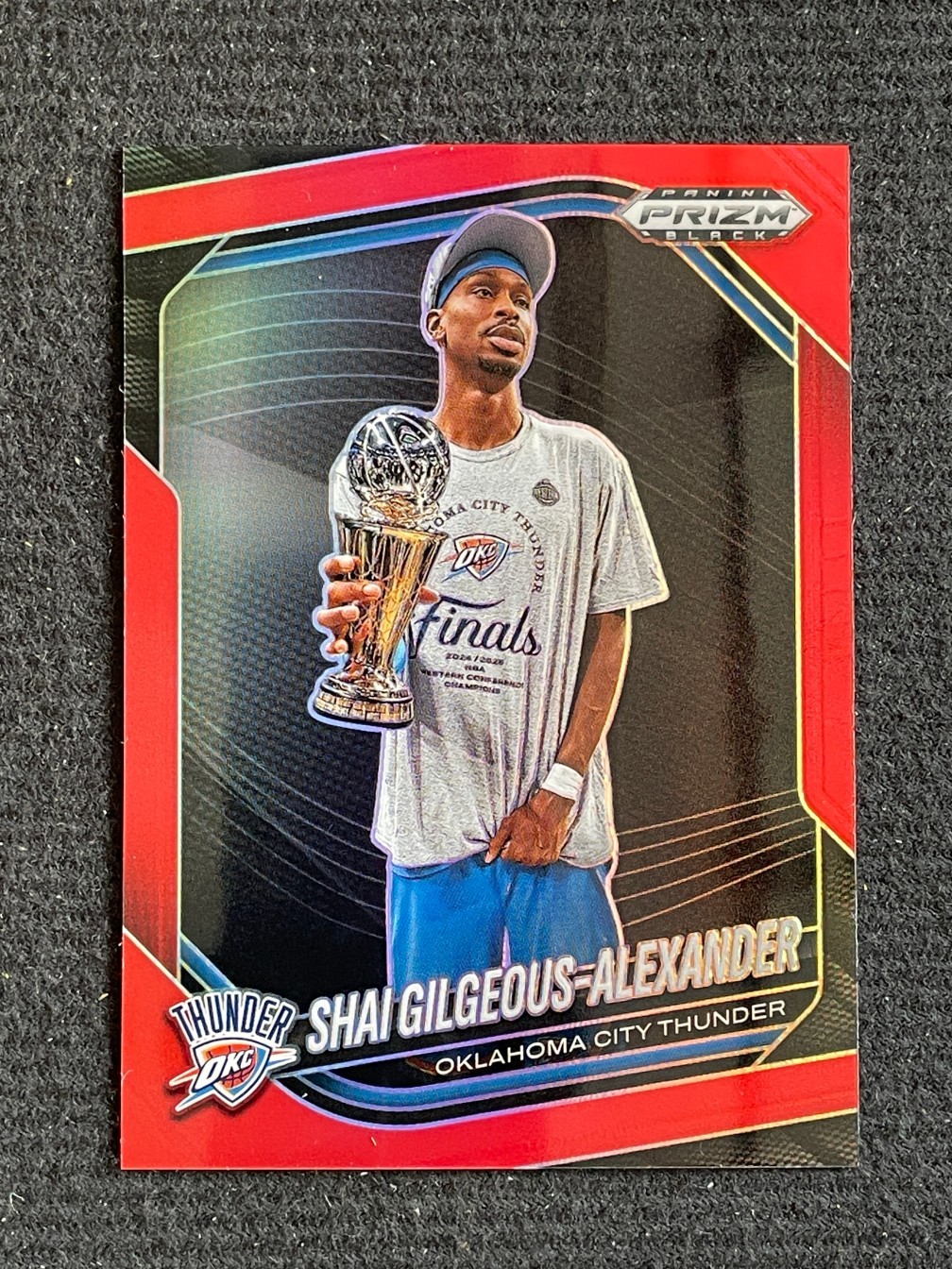 Shai Gilgeous-Alexander 2024-25 Panini Prizm Black Red Prizm 072/299 #164
