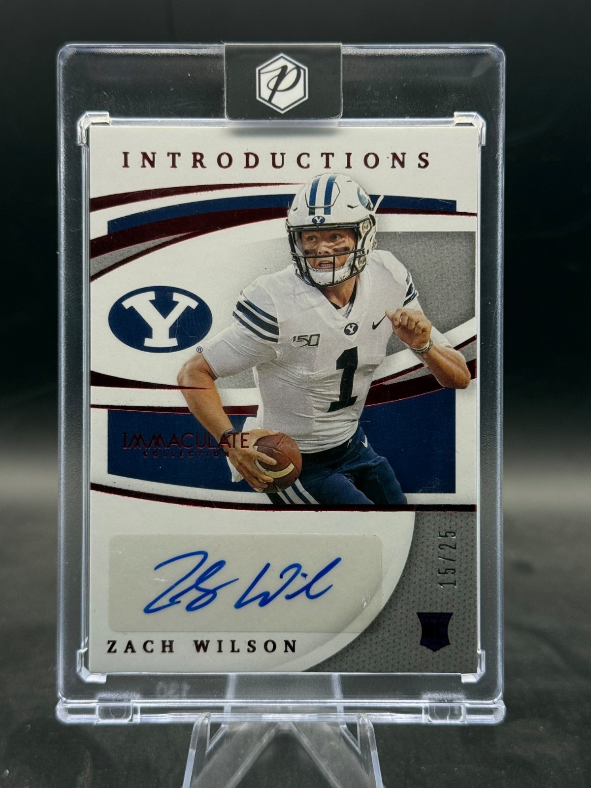 Zach Wilson Panini Immaculate Collection Collegiate Immaculate Introductions Autographs #ZW Ruby
