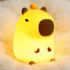 Night Light,Cute Tangerine LED Squishy Novelty Animal Capybara