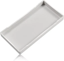Small White Mini Tray (8 Inch X 4 Inch) for Serving Accessory, Spa, Coffee, Drin