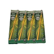 Lot de 4 boîtes crayon bois de cèdre Dixon Ticonderoga numéro 2 meilleur crayon du monde 