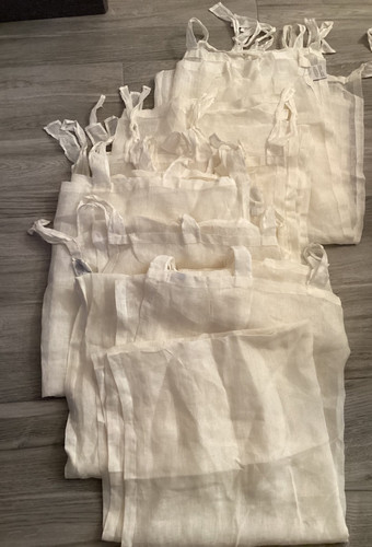 5 Restoration Hardware baby & child linen curtain panels or bed canopy panels