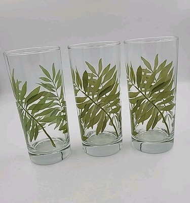 Pottery Barn Tumbler Glasses 6 1/4  Set Of 3