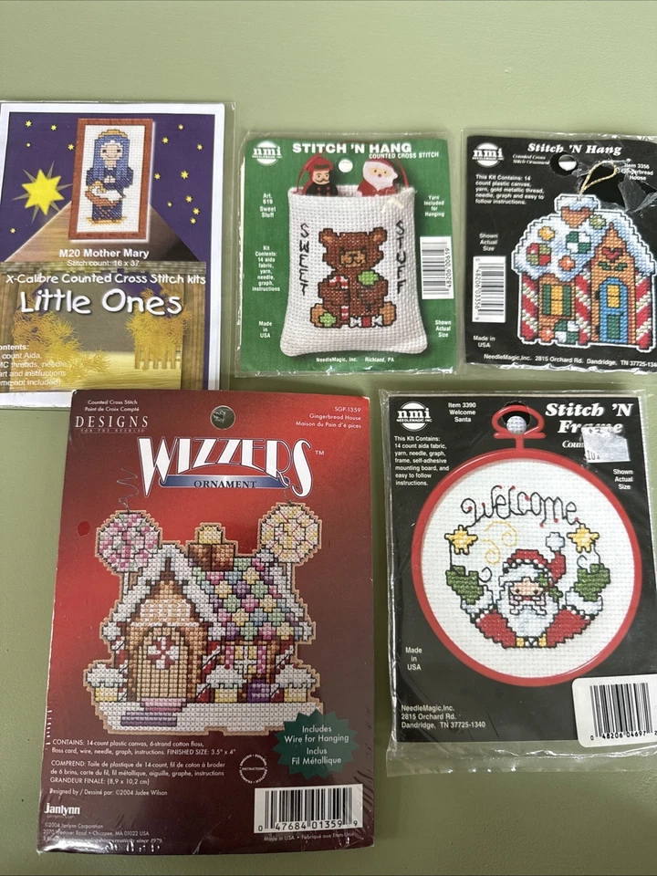 Lot Of 5 Vintage Mini Counted Cross Stitch Kits NOS NMI/ Jalynn /X-Calibre - Image 2 of 4