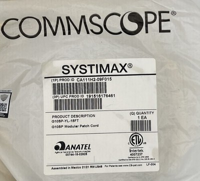 G10SP-YL-15FT G10SP Modular Patch Cord SYSTIMAX COMMSCOPE