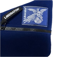 Liberator Wedge Intimate Sex Positioning Pillow Blue Velvet Exc Cond Made In USA