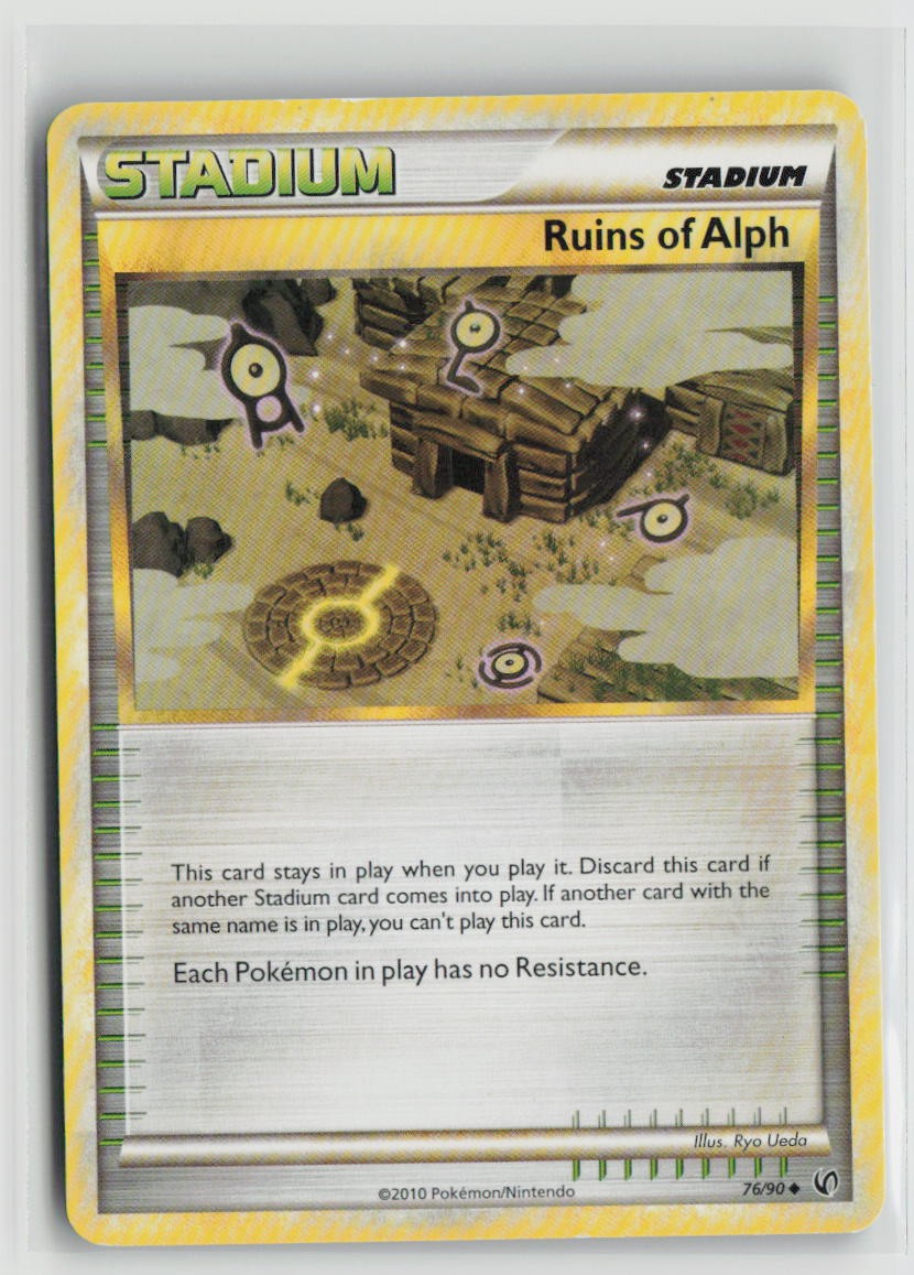 Ruins of Alph 76/90 Uncommon HGSS Undaunted Pokemon Moderately Played