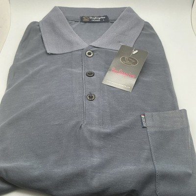 NWT, Yun Jiang Niao Fashion S/S Polo Golf Shirt Blue, Size Large