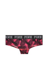 Victoria's Secret PINK Logo Cheekster Panty Neon Red Palm