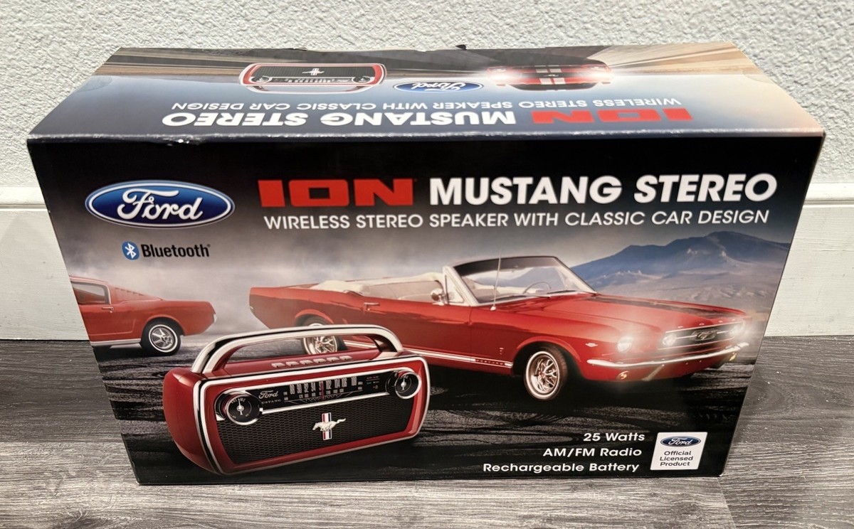 ION Mustang Stereo Wireless Rechargeable Bluetooth Speaker Radio