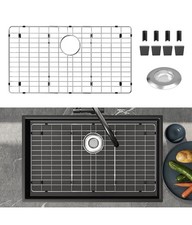 Stainless Steel Sink Protector 27-9/16" x 14-9/16" Rear Drain Sink Rack