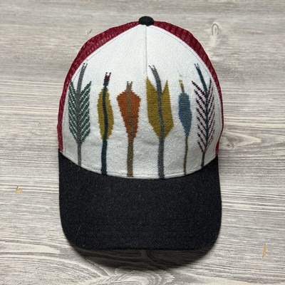 Pistil Trucker Hat Men's Adjustable Snapback Arrow Feather White Red Black Multi