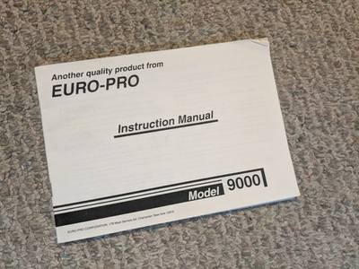 #ad Euro Pro Sewing Instruction Manual Model 9000 $14.20