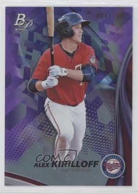 2017 Bowman Platinum Top Prospects Purple 86/250 Alex Kirilloff #TP-AK no9